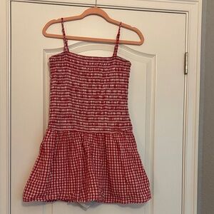 Hollister Red and White Gingham Top